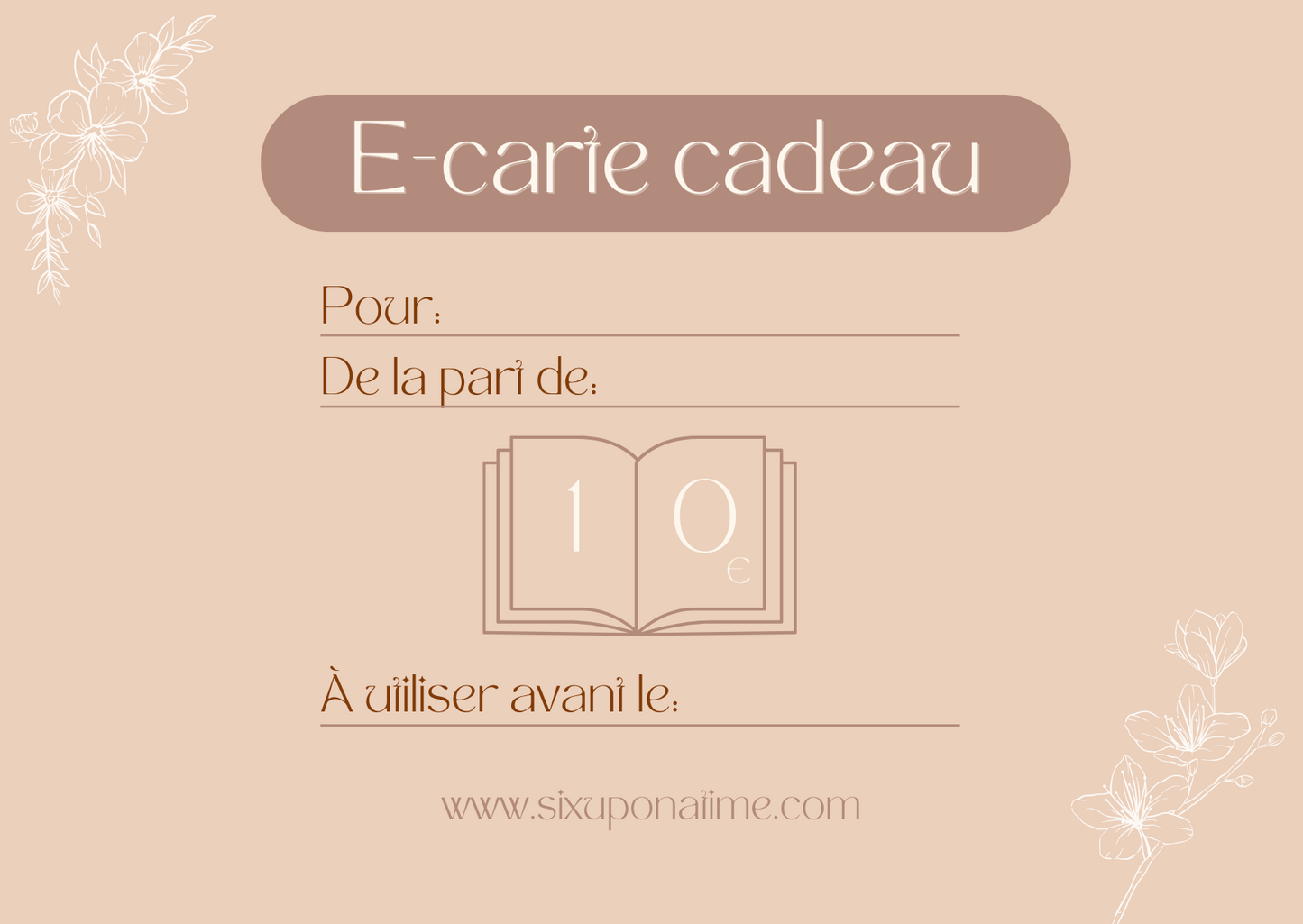 E-carte cadeau Six Upon A Time